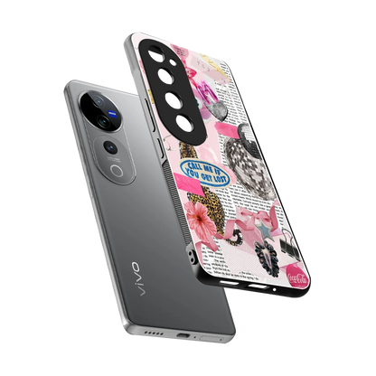 Lost Call sleek vivo v40 pro cover with tempered glass back and TPU edges