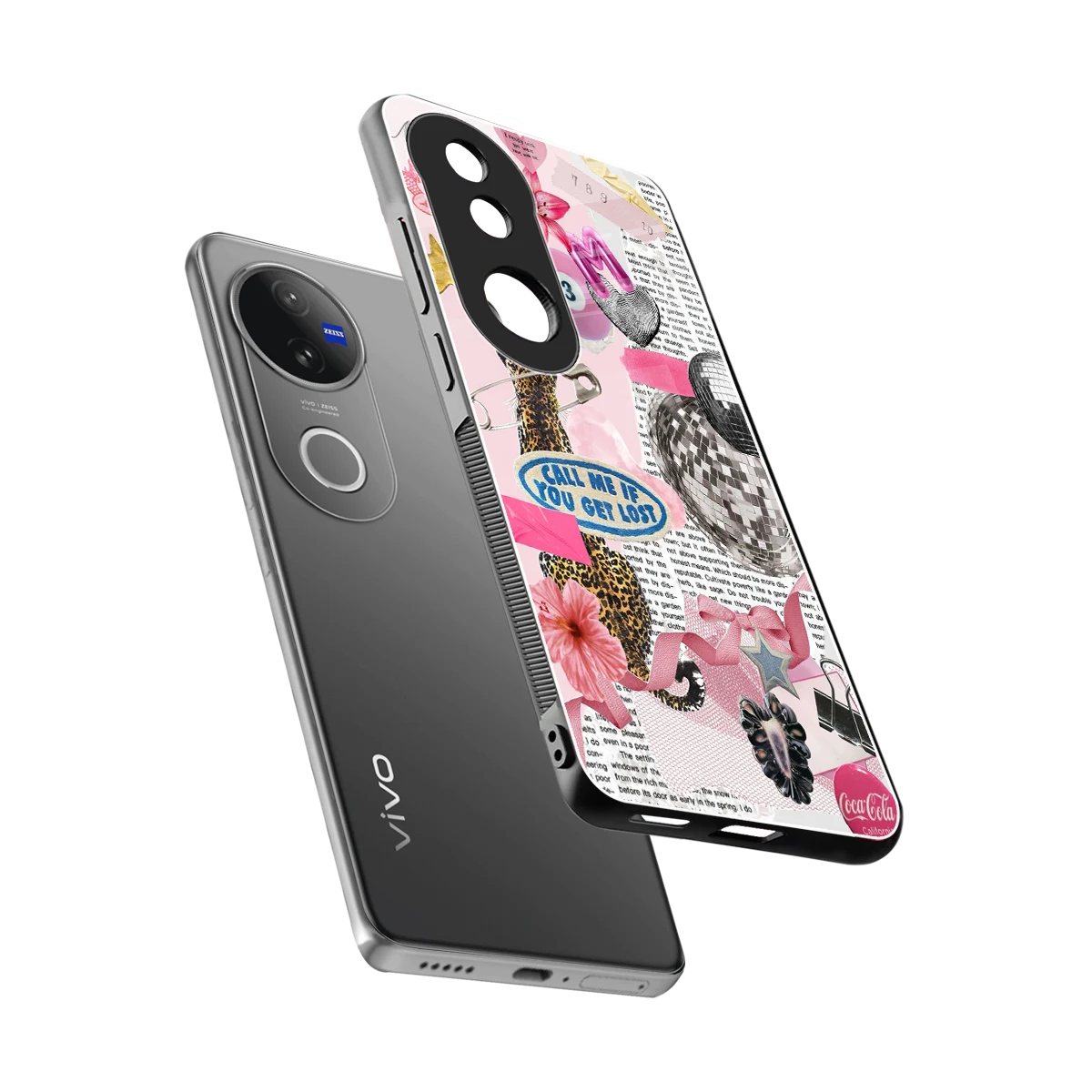 Lost Call sleek vivo v50 cover with tempered glass back and TPU edges