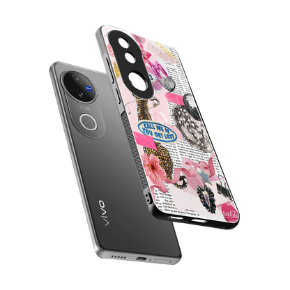 Lost Call sleek vivo v50 cover with tempered glass back and TPU edges