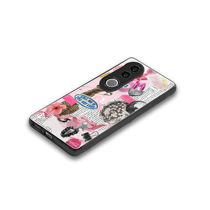 Lost Call stylish phone case for vivo v50 | glossy glass and slim fit