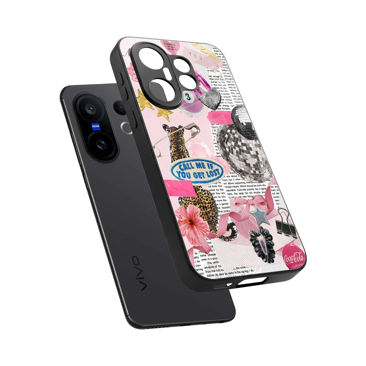 Lost Call sleek vivo x200 fe cover with tempered glass back and TPU edges