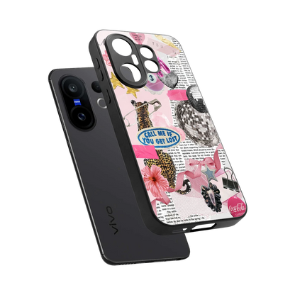 Lost Call sleek vivo x200 fe cover with tempered glass back and TPU edges