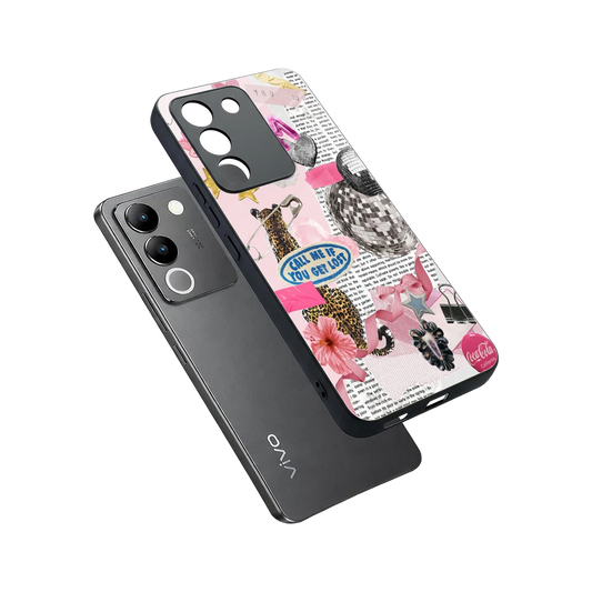 Lost Call sleek vivo y200 5g cover with tempered glass back and TPU edges