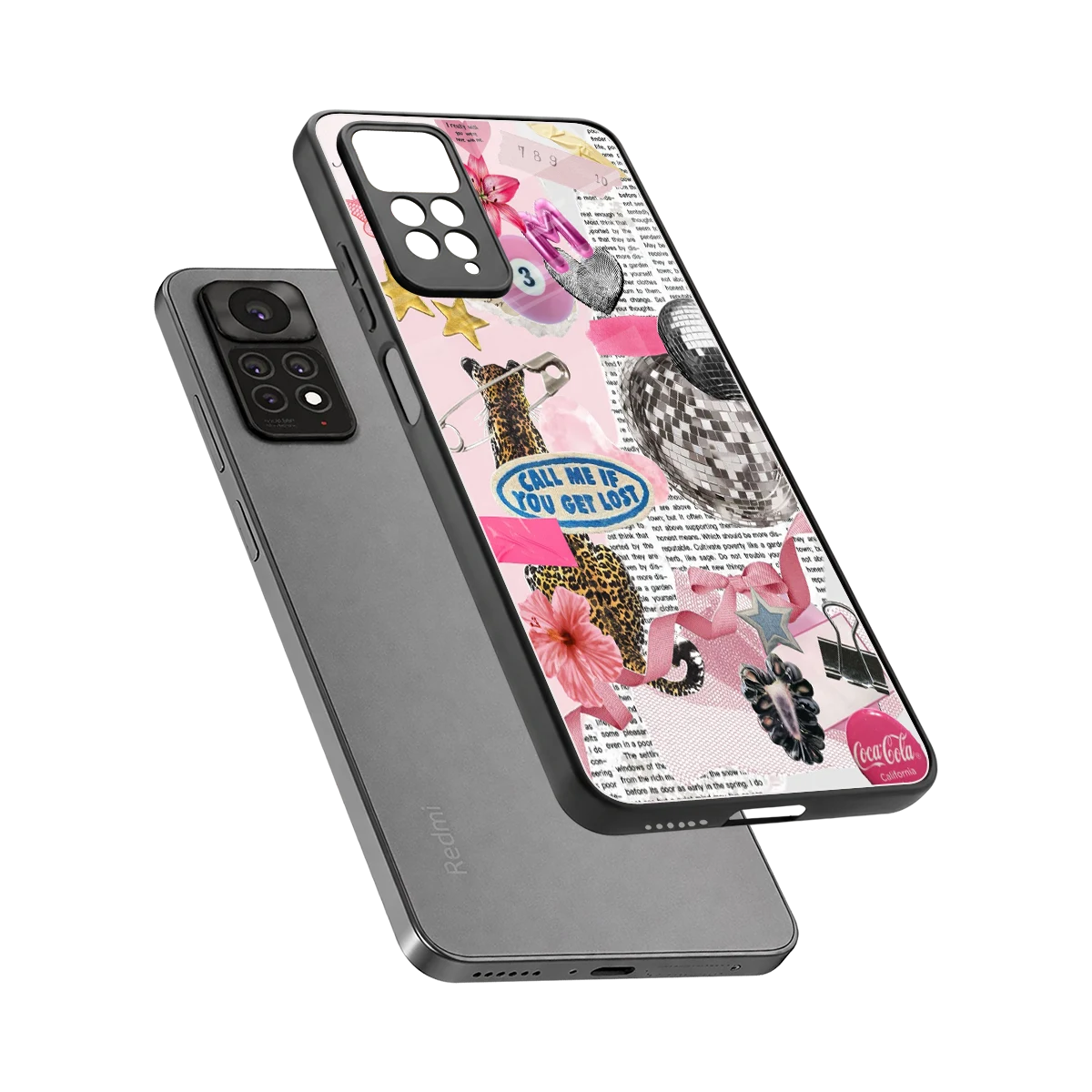 Lost Call sleek redmi note 11 pro cover with tempered glass back and TPU edges