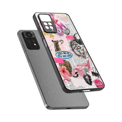 Lost Call sleek redmi note 11 pro cover with tempered glass back and TPU edges
