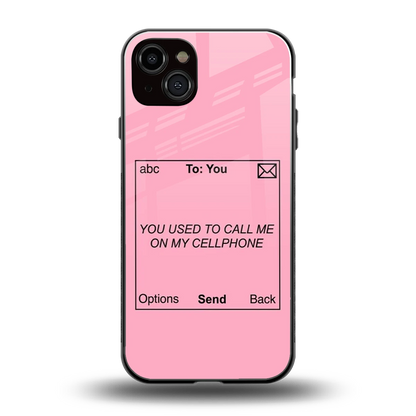Lost Connection back phone cover | glass case for iphone 14 plus