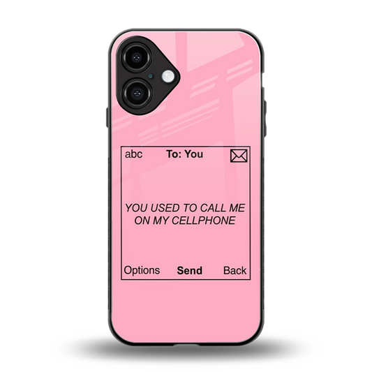 Lost Connection back phone cover | glass case for iphone 16 plus