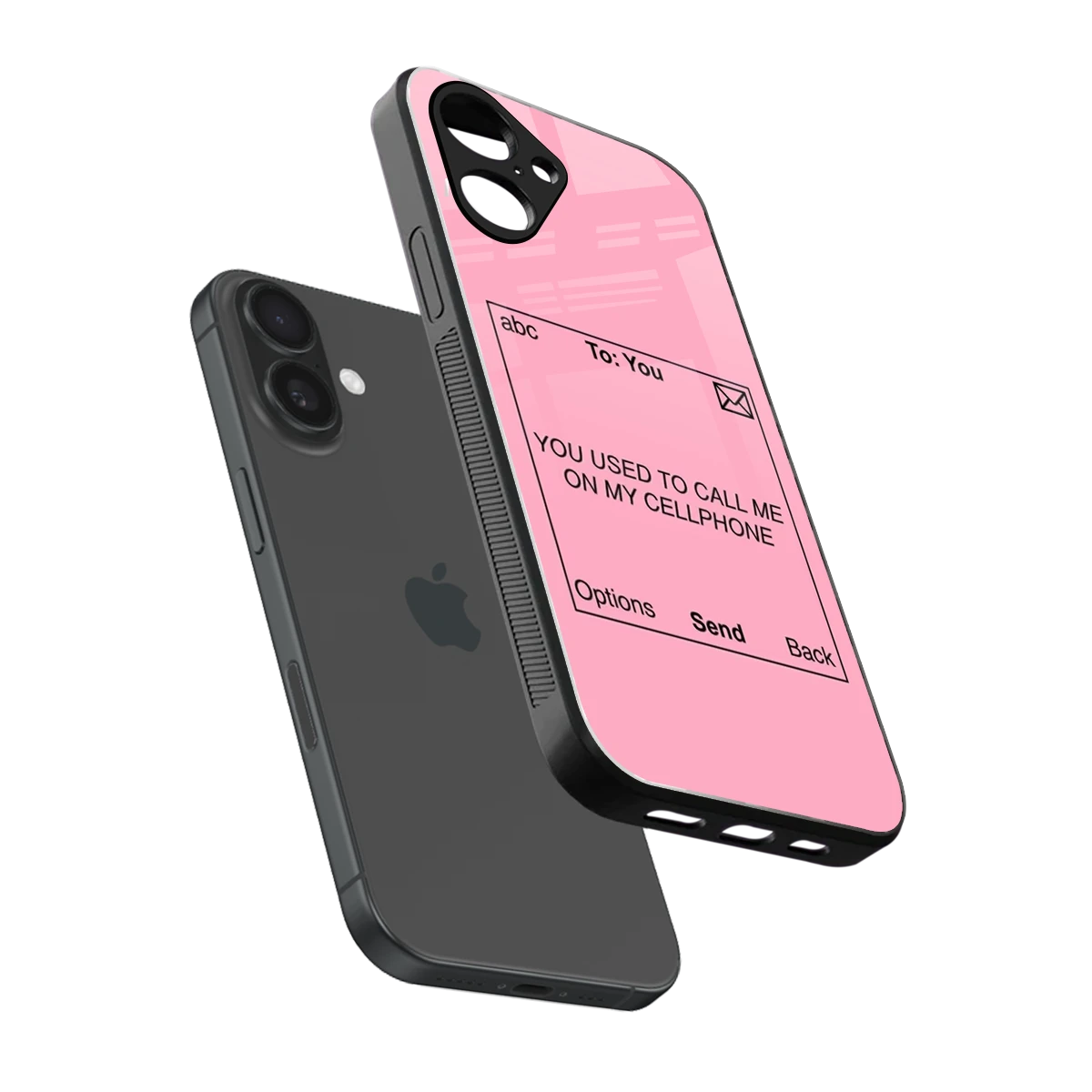 Lost Connection sleek iPhone 16 cover with tempered glass back and TPU edges