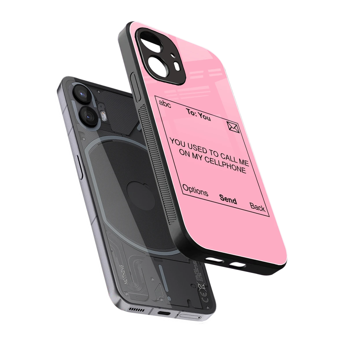 Lost Connection sleek nothing phone 2 cover with tempered glass back and TPU edges