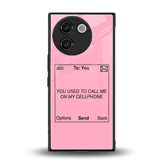 Lost Connection back phone cover | glass case for vivo v30e