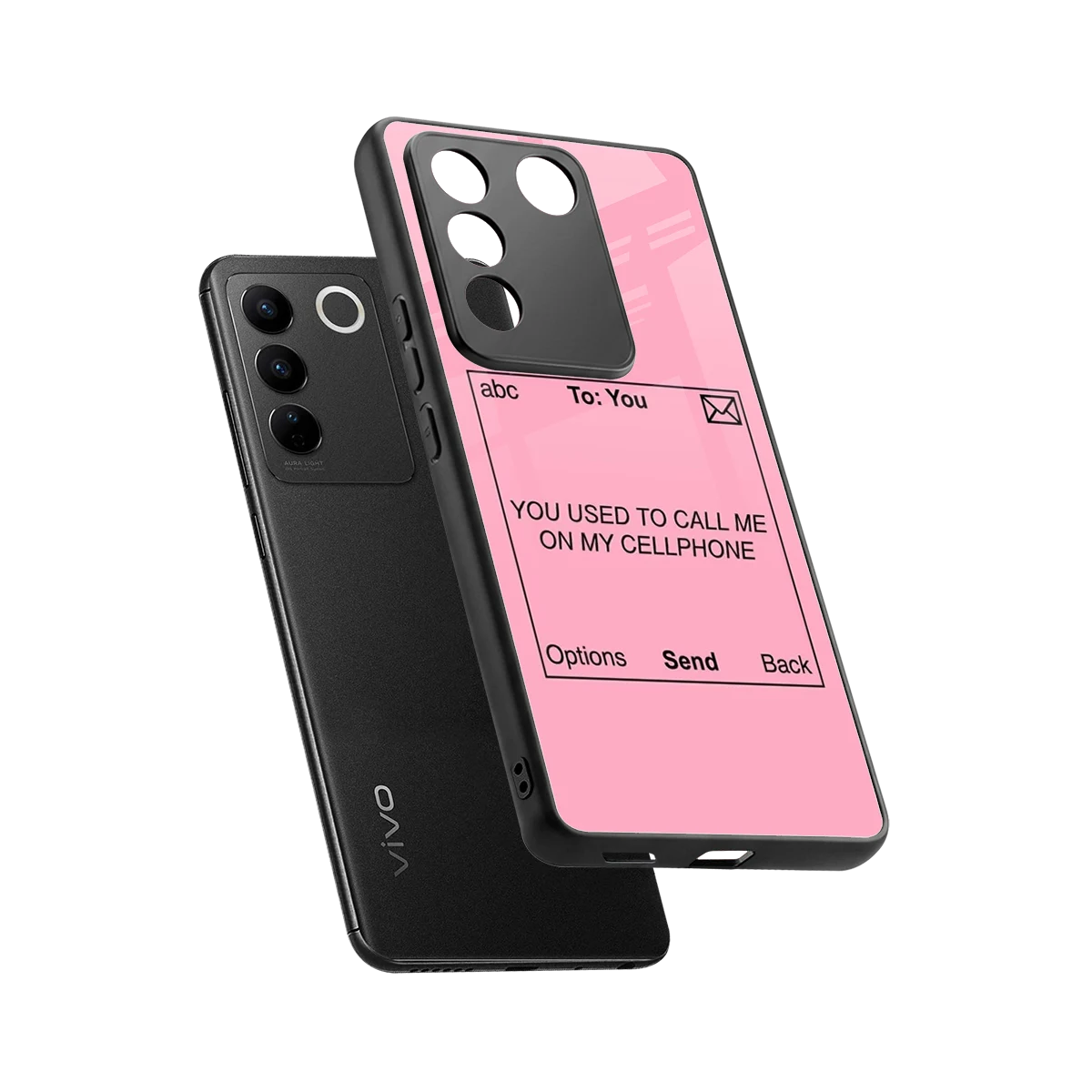 Lost Connection sleek vivo v27 5g cover with tempered glass back and TPU edges