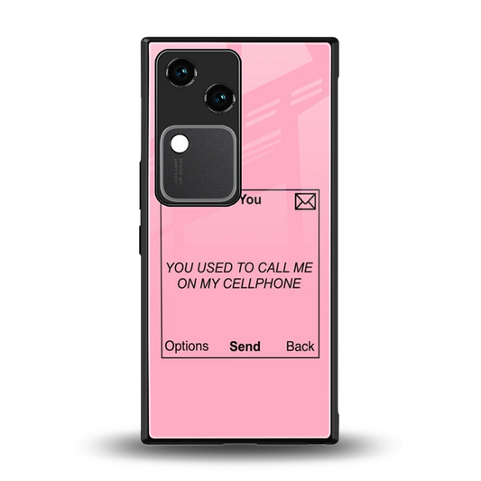 Lost Connection back phone cover | glass case for vivo v30