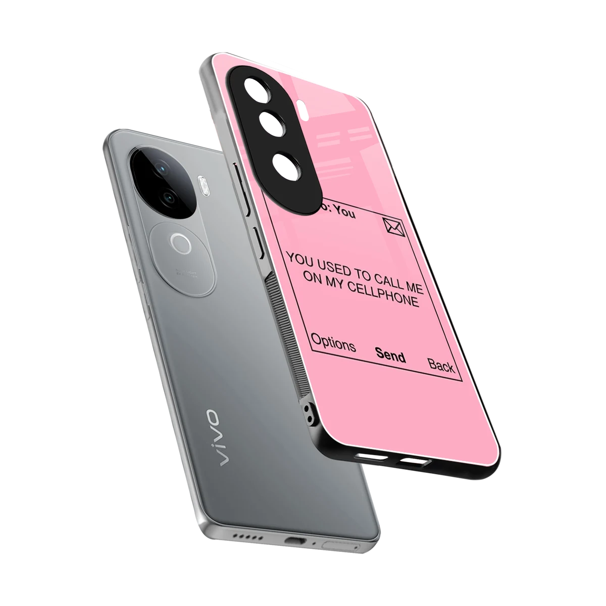 Lost Connection sleek vivo v40e cover with tempered glass back and TPU edges