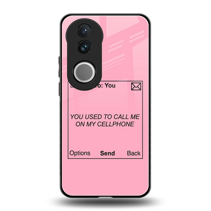 Lost Connection back phone cover | glass case for vivo v50