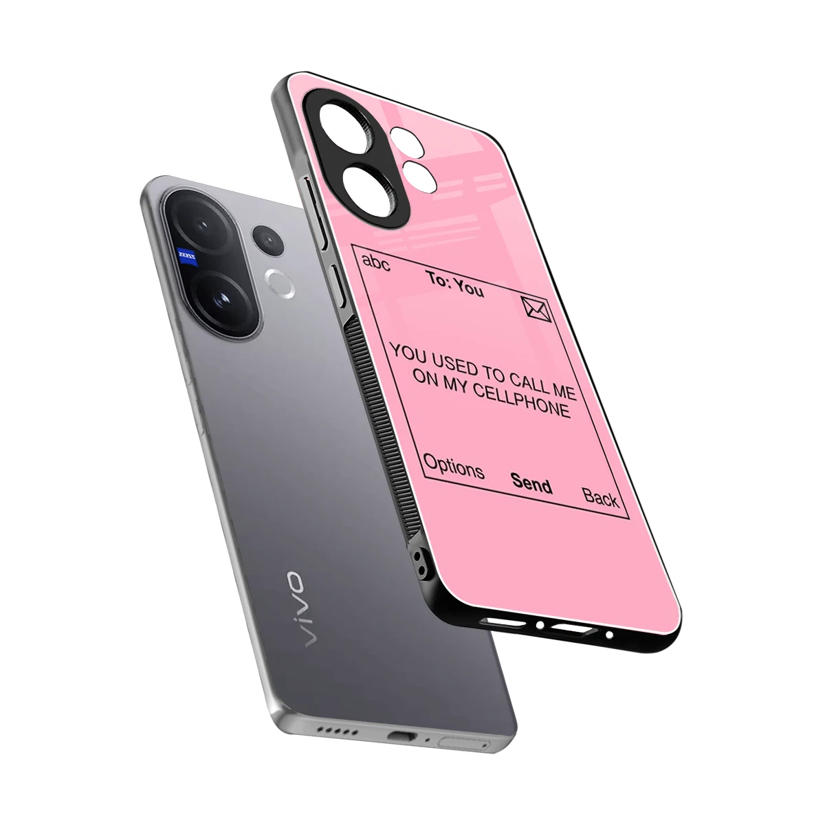 Lost Connection sleek vivo v60 cover with tempered glass back and TPU edges