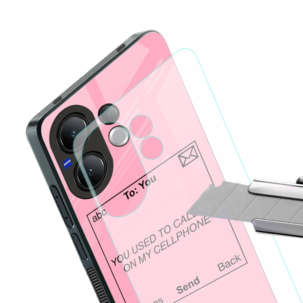 Lost Connection stylish phone case for vivo v60 | glossy glass and slim fit