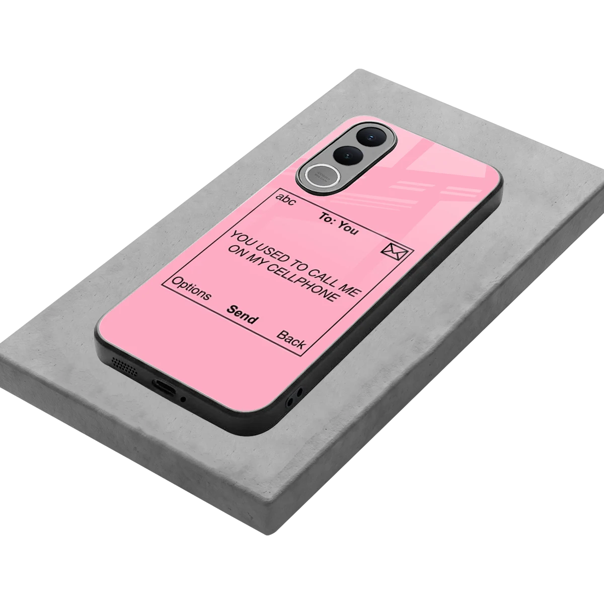 Lost Connection stylish phone case for vivo v70 fe | glossy glass and slim fit
