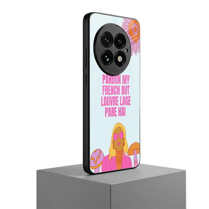 Louvre Lage Pade Hai oneplus 13 mobile cover | shockproof glass phone case