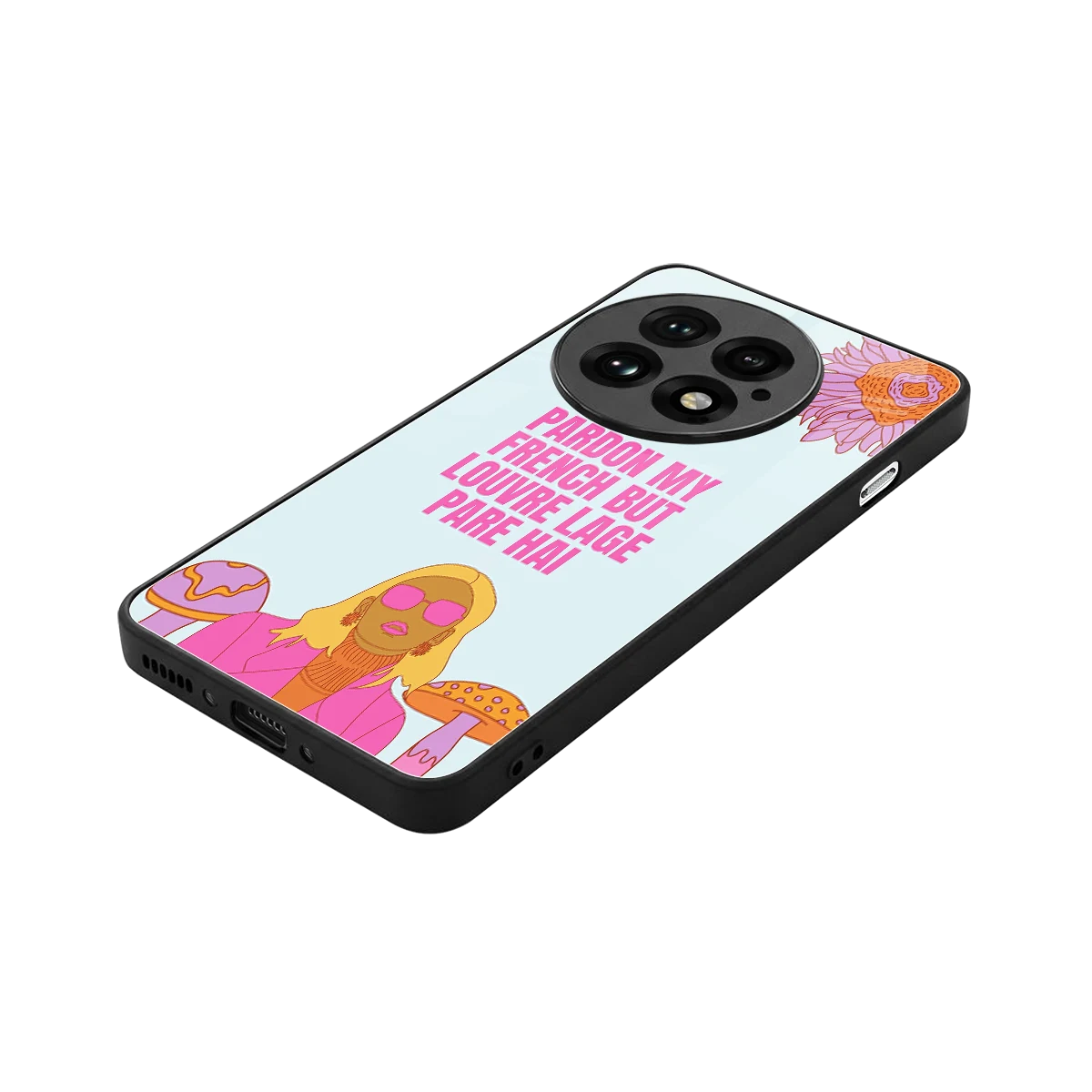 Louvre Lage Pade Hai stylish phone case for oneplus 13 | glossy glass and slim fit