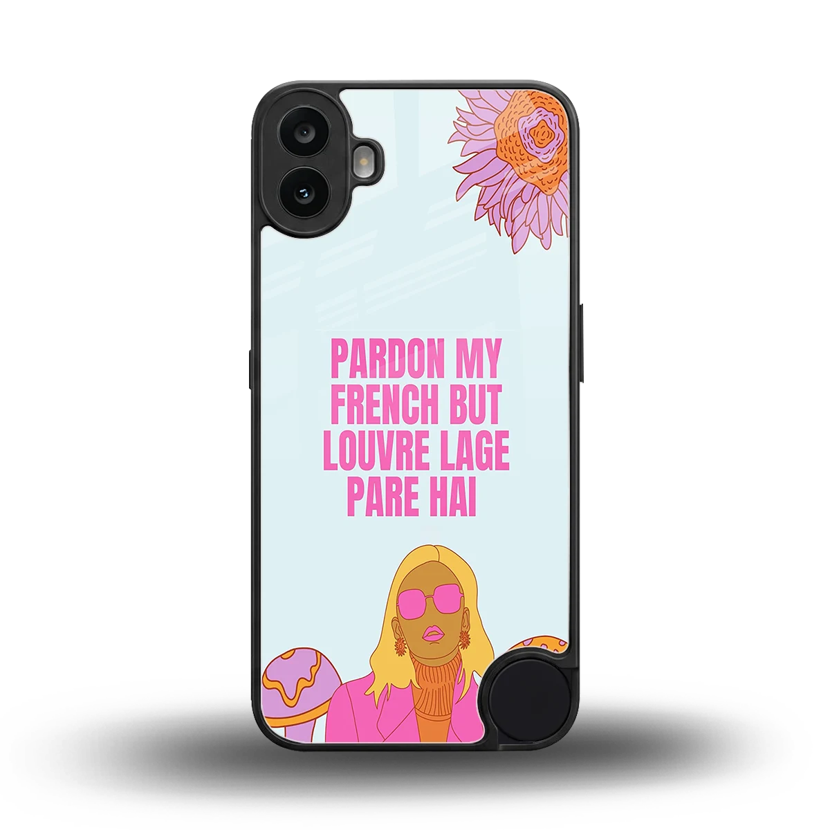 Louvre Lage Pade Hai back phone cover | glass case for cmf nothing phone 1