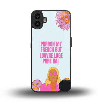 Louvre Lage Pade Hai back phone cover | glass case for cmf nothing phone 1