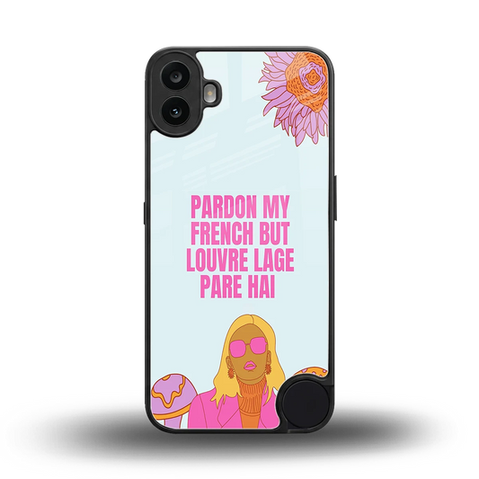 Louvre Lage Pade Hai back phone cover | glass case for cmf nothing phone 1