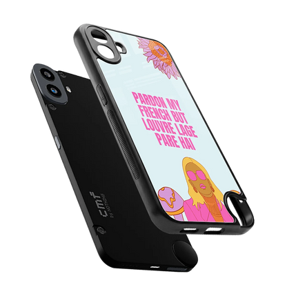 Louvre Lage Pade Hai sleek cmf nothing phone 1 cover with tempered glass back and TPU edges