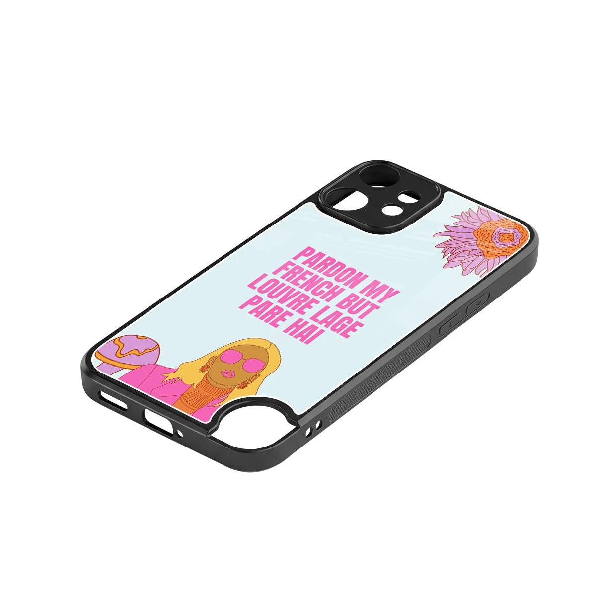 Louvre Lage Pade Hai stylish phone case for cmf nothing phone 2 pro | glossy glass and slim fit
