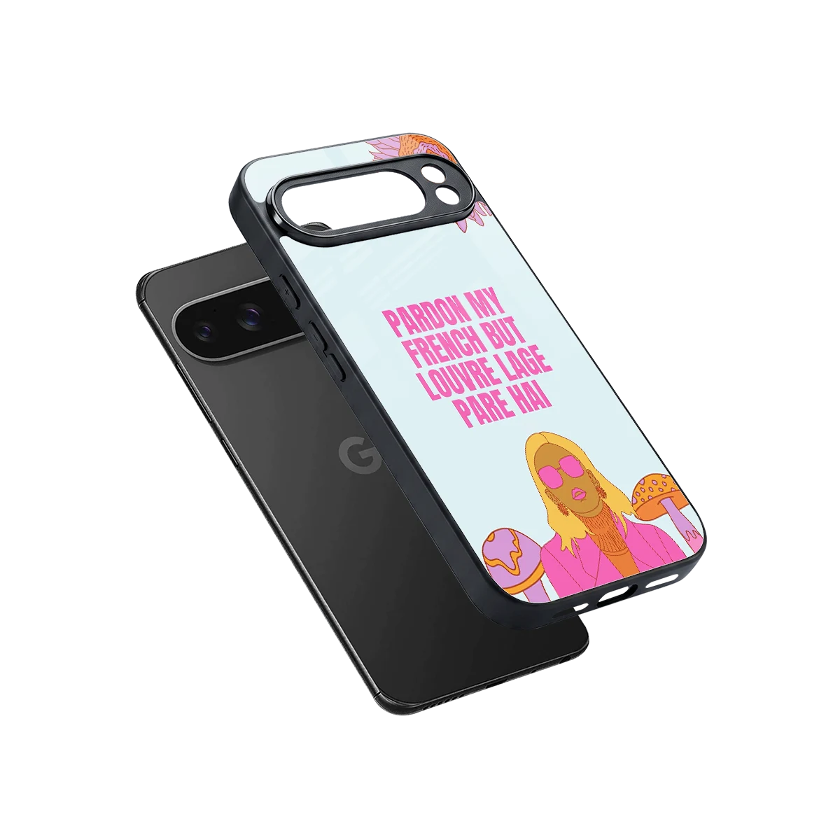 Louvre Lage Pade Hai sleek google pixel 10 pro xl cover with tempered glass back and TPU edges
