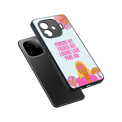 Louvre Lage Pade Hai sleek iqoo neo 10r 5g cover with tempered glass back and TPU edges