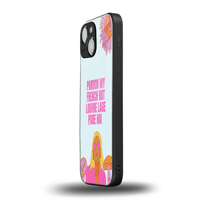 Louvre Lage Pade Hai iphone 13 mini mobile cover | shockproof glass phone case