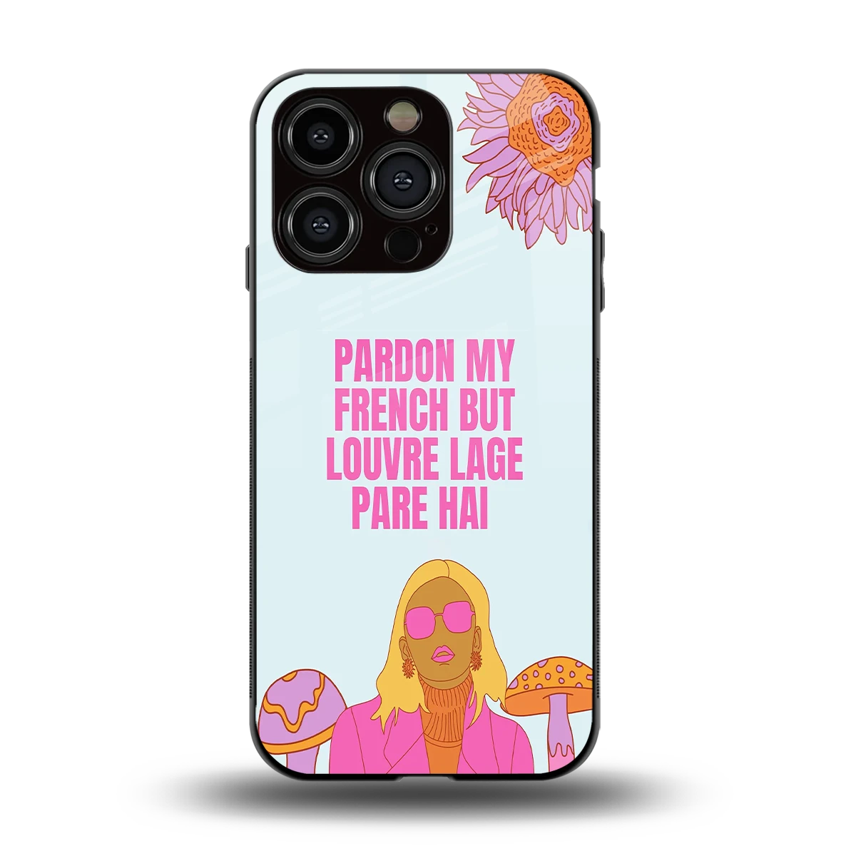 Louvre Lage Pade Hai back phone cover | glass case for iphone 13 pro