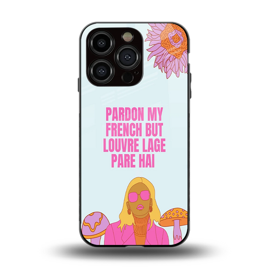 Louvre Lage Pade Hai back phone cover | glass case for iphone 13 pro