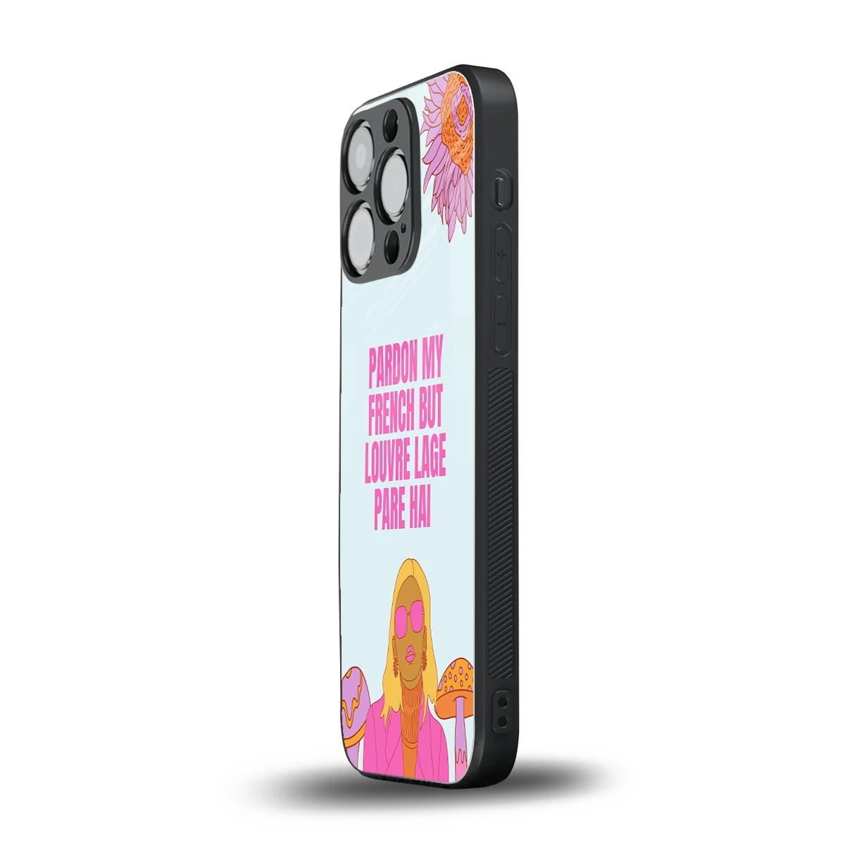 Louvre Lage Pade Hai iphone 13 pro mobile cover | shockproof glass phone case