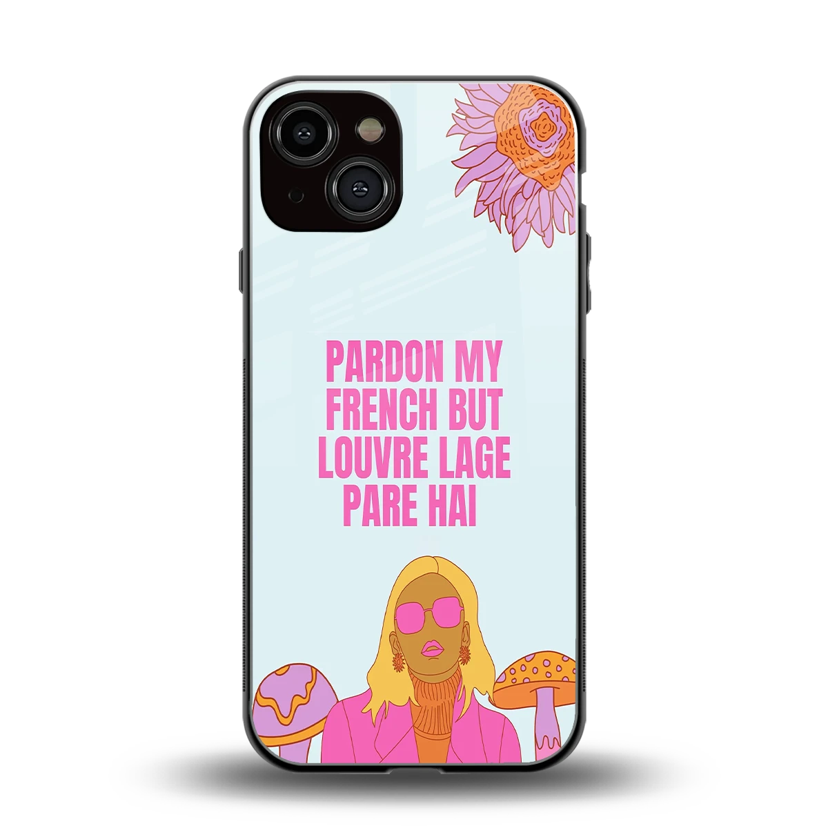 Louvre Lage Pade Hai back phone cover | glass case for iphone 14