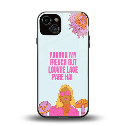 Louvre Lage Pade Hai back phone cover | glass case for iphone 14