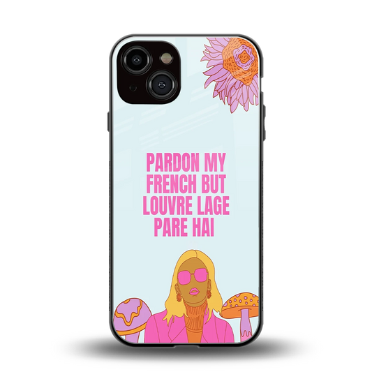 Louvre Lage Pade Hai back phone cover | glass case for iphone 14