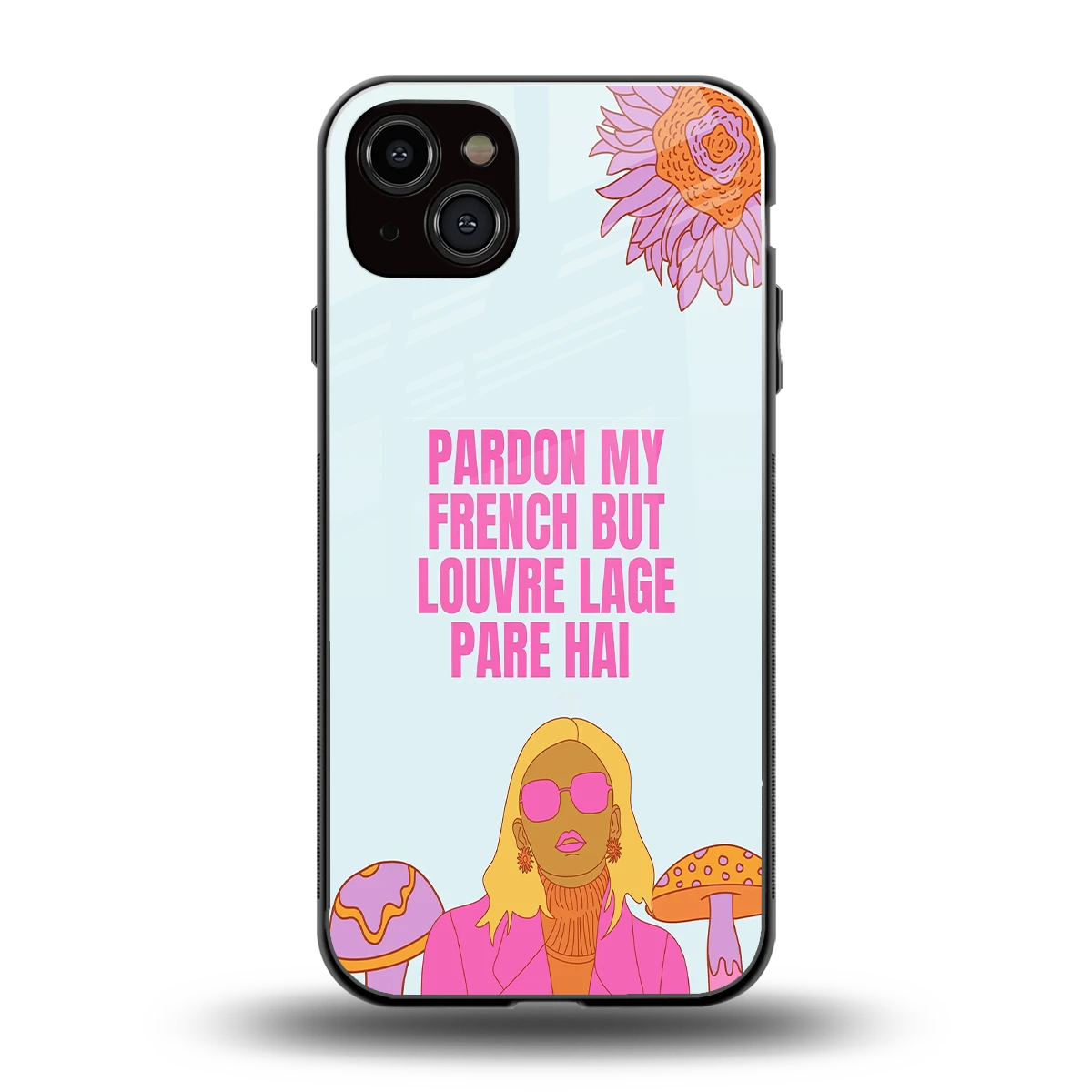 Louvre Lage Pade Hai back phone cover | glass case for iphone 14 plus