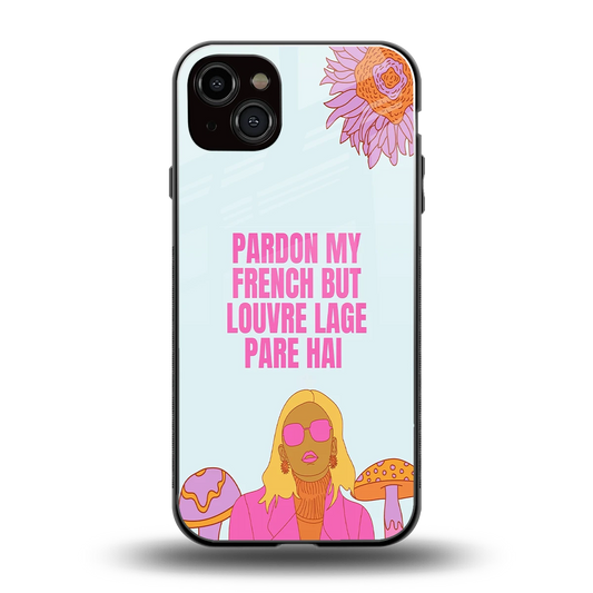 Louvre Lage Pade Hai back phone cover | glass case for iphone 14 plus