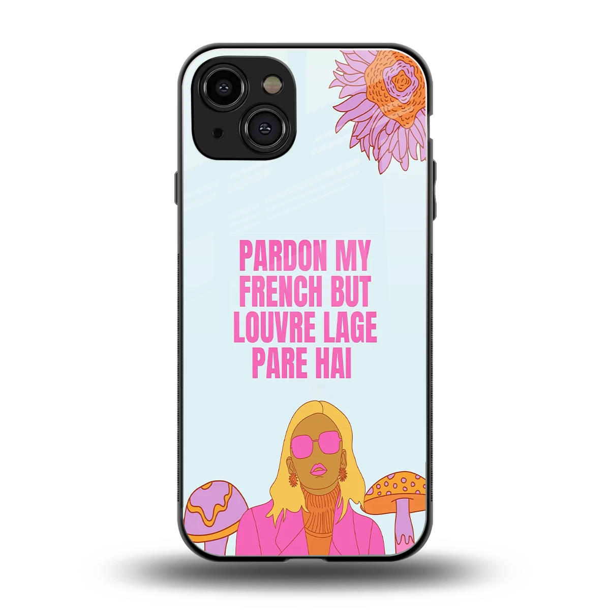 Louvre Lage Pade Hai back phone cover | glass case for iphone 15