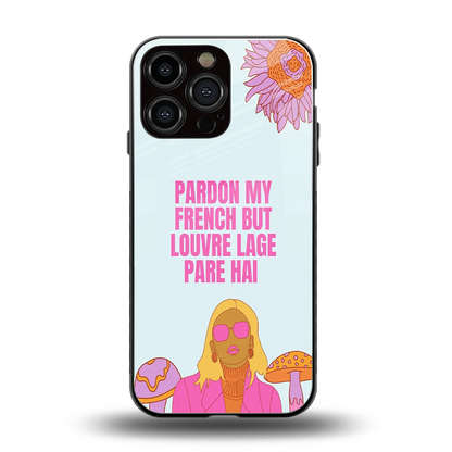 Louvre Lage Pade Hai back phone cover | glass case for iphone 16 pro max
