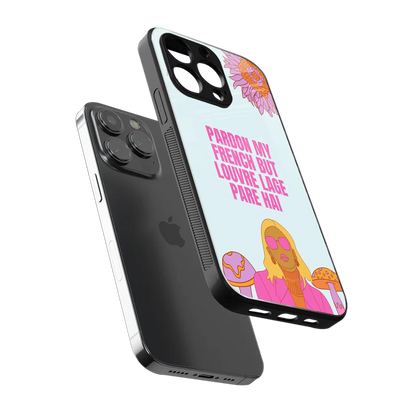 Louvre Lage Pade Hai sleek iphone 16 pro max cover with tempered glass back and TPU edges