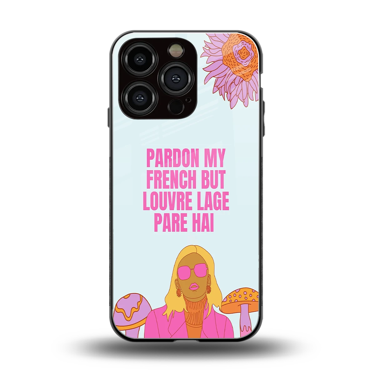 Louvre Lage Pade Hai back phone cover | glass case for iphone 16 pro