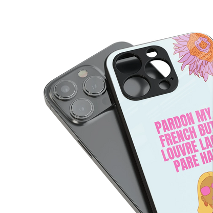 Louvre Lage Pade Hai stylish phone case for iphone 14 | glossy glass and slim fit