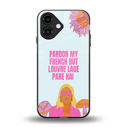 Louvre Lage Pade Hai Phone Case for Iphone 16 | Glass Case