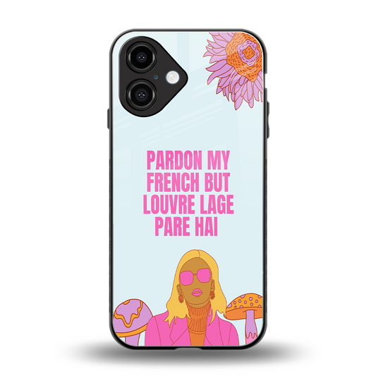 Louvre Lage Pade Hai Phone Case for Iphone 16 | Glass Case