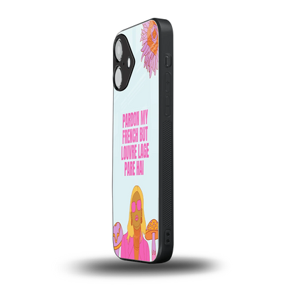 Louvre Lage Pade Hai iPhone 16 mobile cover | shockproof glass phone case