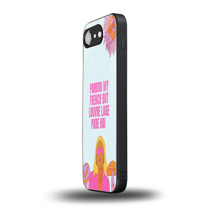 Louvre Lage Pade Hai iphone 16e mobile cover | shockproof glass phone case