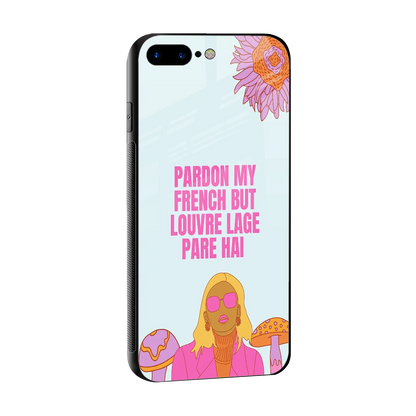 Louvre Lage Pade Hai sleek iphone 8 plus cover with tempered glass back and TPU edges