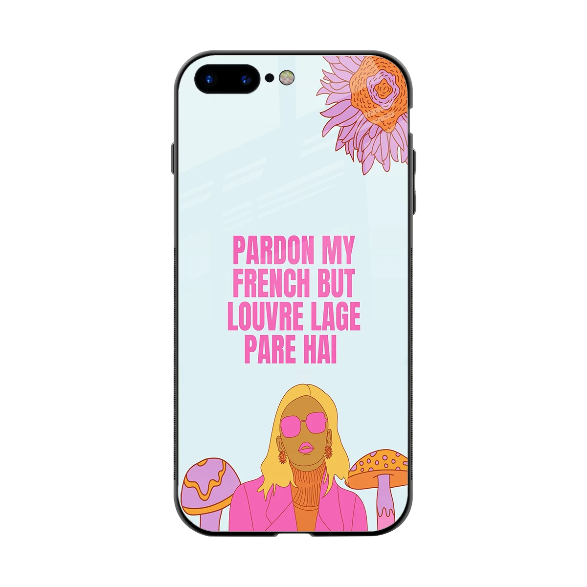 Louvre Lage Pade Hai back phone cover | glass case for iphone 8 plus